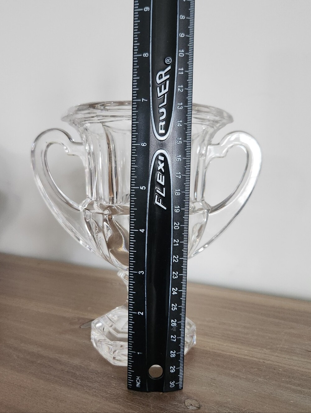 Tiffany & Co Crystal Loving Cup Trophy Vase Double Heart Handles 7” Decor Home - Picture 15 of 15